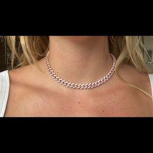 Amy Shehab Crystal Cuban Link Necklace